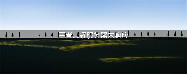王者荣耀服务器未响应是怎么回事 服务器未响应解决方法攻略