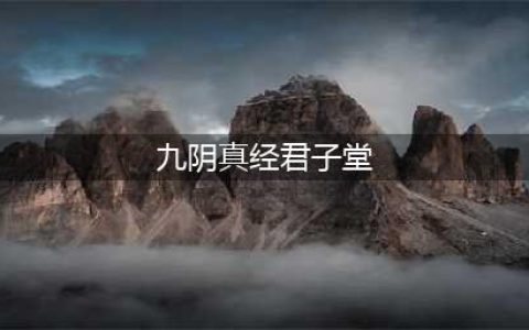 《九阴真经》君子堂镇派武技介绍(九阴真经君子堂)