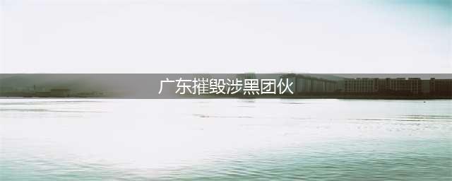 喜来新闻：广东摧毁涉黑团伙(广东摧毁涉黑团伙)