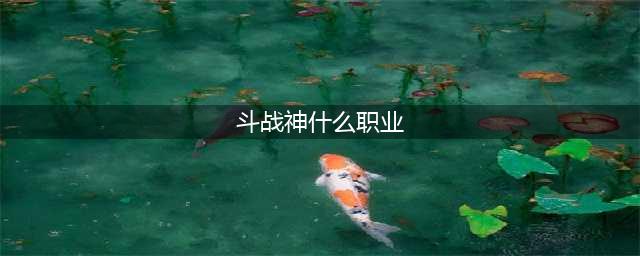 斗战神什么职业好 职业选择推荐(斗战神什么职业)