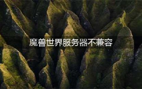 《魔兽世界》服务器不兼容怎么解决 服务器不兼容解决方法(魔兽世界服务器不兼容)