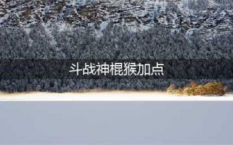 斗战神猴子棍系加点 斗战神猴子棍系加点推荐