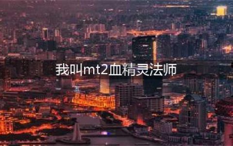 我叫MT2血精灵法师实测分析 玩家实战解读
