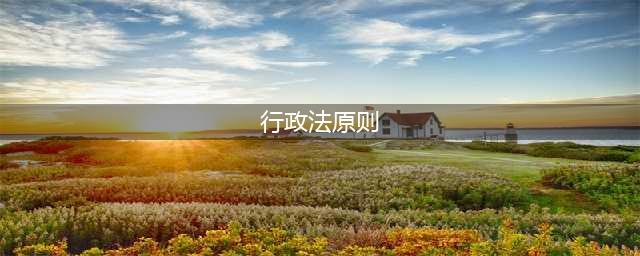 行政法的6大基本原则(行政法原则)