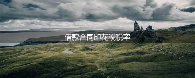 印花税！税率：0.5‱，3‱，5‱......(借款合同印花税税率)