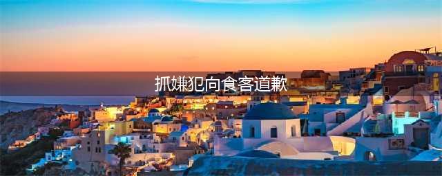 抓嫌犯向食客道歉 这具体是怎么一回事呢?(抓嫌犯向食客道歉)