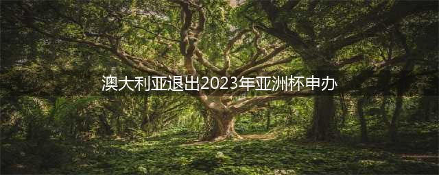 澳大利亚退出2023年亚洲杯申办(澳大利亚退出2023年亚洲杯申办)