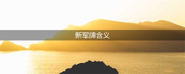 安心小课堂：【知识贴】军牌首字母含义(新军牌含义)