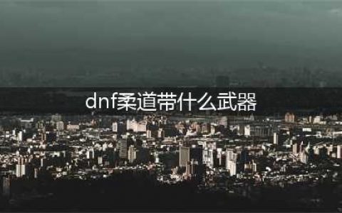 《DNF》男柔道CP武器解析(dnf柔道带什么武器)