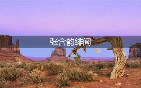 “受尽委屈“张含韵：15岁深陷不雅照，认刘德华当干爹讨来大好前程(张含韵绯闻)