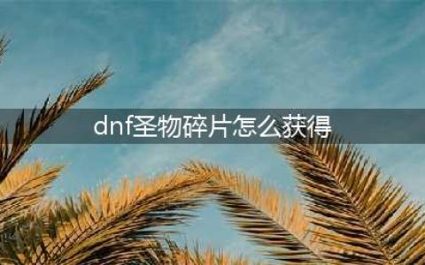 《dnf》圣物碎片如何获取 圣物碎片获取攻略(dnf圣物碎片怎么获得)