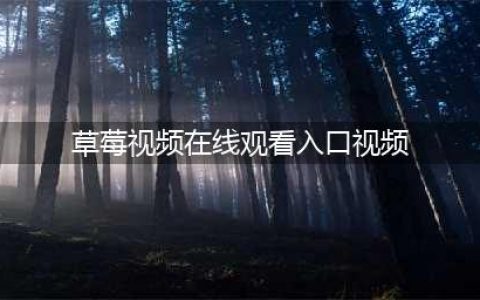 草莓短视频APP您的私人高清大片库(草莓视频在线观看入口视频)