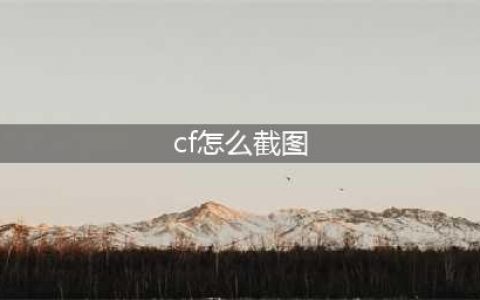 《cf》截图是哪个键 截图按键介绍(cf怎么截图)