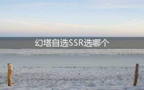 幻塔自选ssr选哪个 自选ssr选择推荐