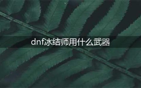 冰洁目前版本用什么武器 DNF冰结师毕业武器解析(dnf冰结师用什么武器)
