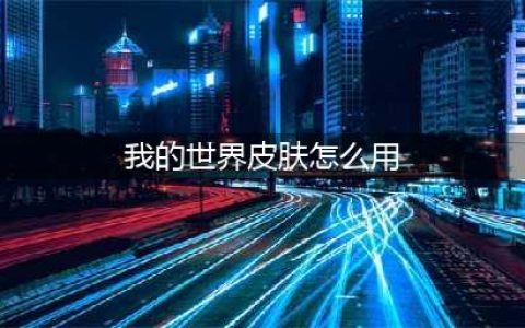《我的世界》皮肤怎么使用 皮肤使用方法分享
