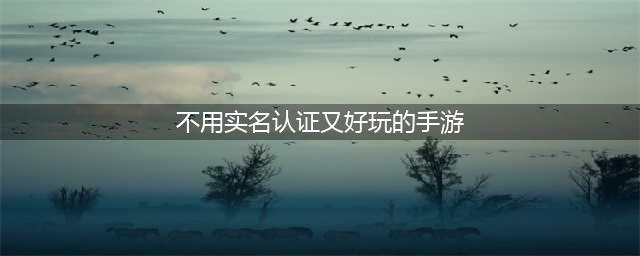 不用实名认证的吃鸡游戏有哪些 不用实名又好玩的吃鸡手游下载(不用实名认证又好玩的手游)