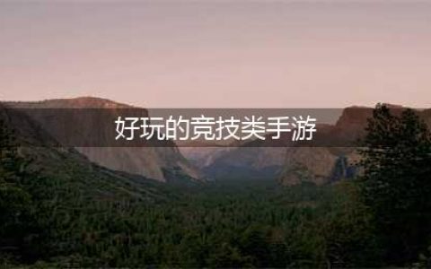 2022有哪些好玩的竞技类游戏 最新竞技类游戏排行榜(好玩的竞技类手游)