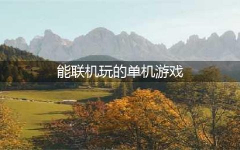 有没有什么好玩的单机游戏可以联机的2022 能联机的单机游戏有哪些(能联机玩的单机游戏)