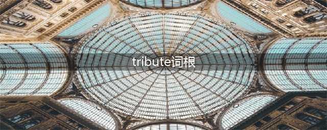 【嗨撸单词】-tract-；-tribute-两个宝贝词根(tribute词根)