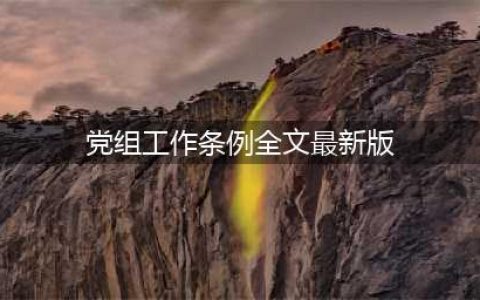 中共中央印发《中国共产党党组工作条例》（附全文）(党组工作条例全文最新版)
