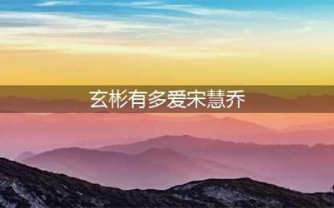 玄彬宋慧乔爱情大回顾他曾说她一切都是完美！(玄彬有多爱宋慧乔)