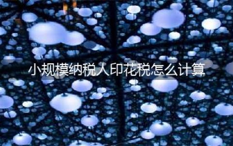 小规模纳税人印花税如何计算？(小规模纳税人印花税怎么计算)