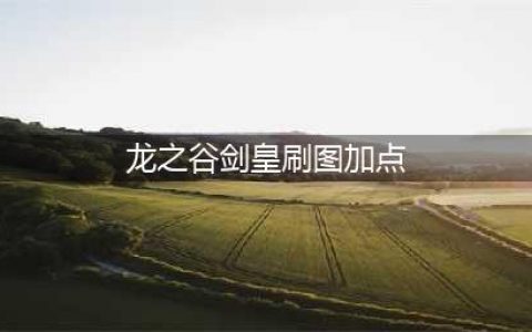 龙之谷剑皇刷图怎么加点-剑皇刷图加点推荐(龙之谷剑皇刷图加点)