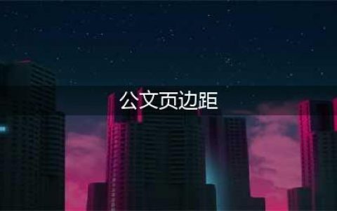 机关公文格式设置规范方法(公文页边距)