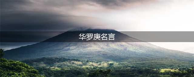 奋发向上的名人名言，希望大家喜欢(华罗庚名言)