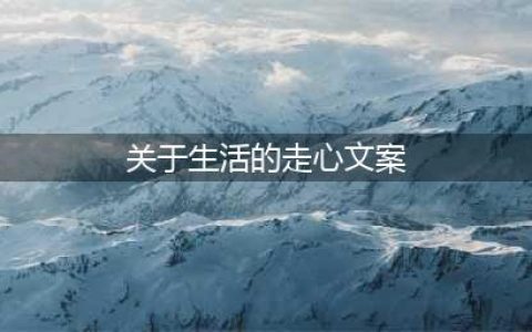 30句年度走心文案，句句惊艳(关于生活的走心文案)