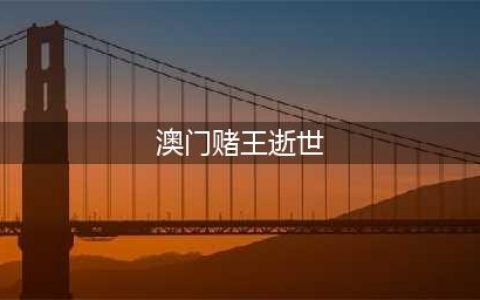 澳门赌王何鸿燊去世，百年历程，一生传奇(澳门赌王逝世)