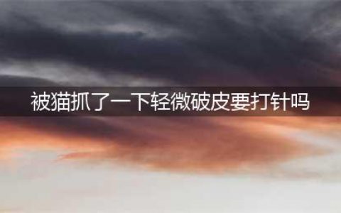 被打过疫苗的猫抓了轻微破皮要打针吗？有风险，建议打狂犬疫苗(被猫抓了一下轻微破皮要打针吗)