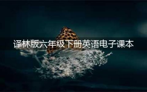 苏教译林版六年级下册英语电子课本教材（高清PDF版）(译林版六年级下册英语电子课本)