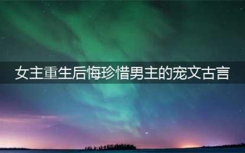6本古言女主重生后悔珍惜男主的小说，重生后，倾尽一切去爱他！(女主重生后悔珍惜男主的宠文古言)