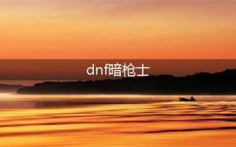《DNF》9.24暗枪士属性介绍 暗枪士怎么加点