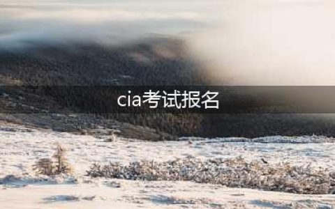 2024年6月CIA报名流程(cia考试报名)